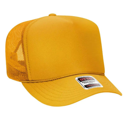 Mama Blue Checkered Bow Adult Otto Foam Trucker Hat