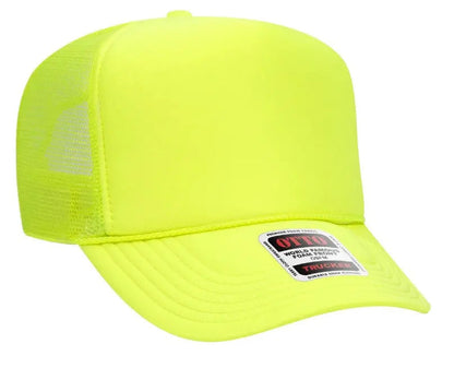 Mama Blue Checkered Bow Adult Otto Foam Trucker Hat