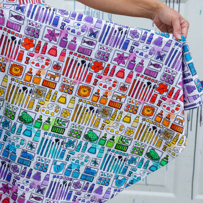 Adult "Smarty Paints" Rainbow Art Supplies Super Twirler Dress with Pockets
