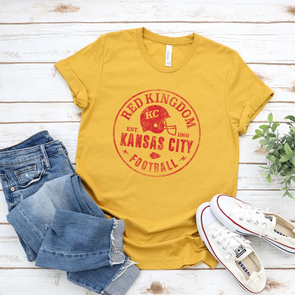 Red Kingdom Helmet Circle Tee OR Sweatshirt