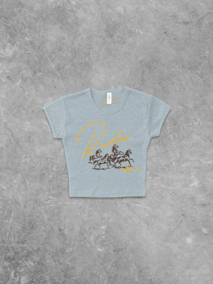 Underground Original Design: Wild Horses Rodeo, Western Micro-Ribbed Baby Tee