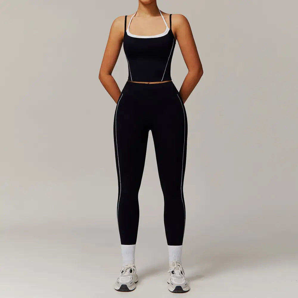 Two-Piece Halter High Waist Activewear