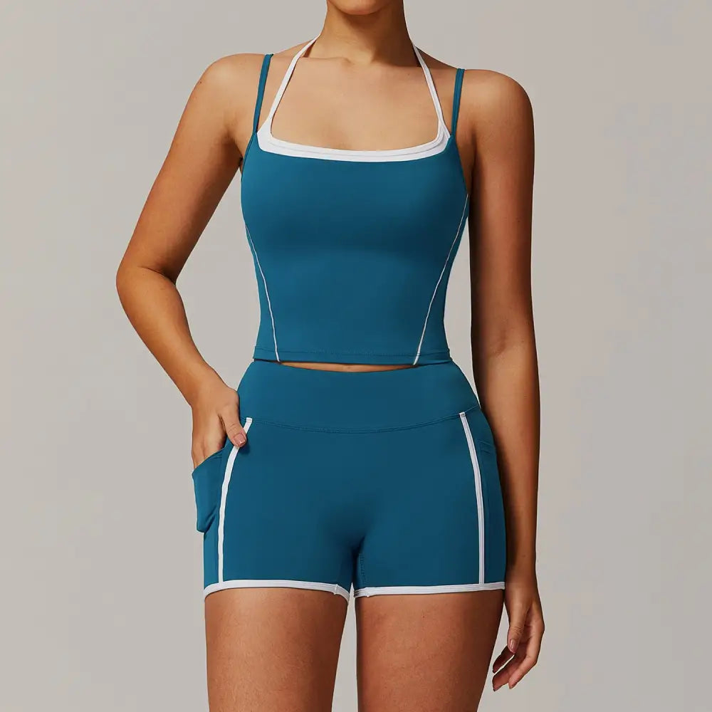 Two-Piece Halter High Waist Activewear