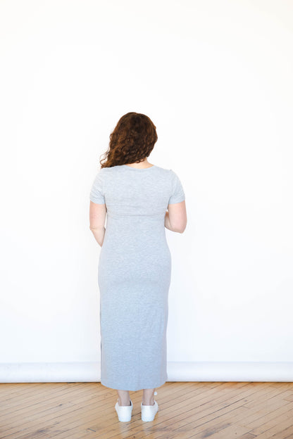 Everyday Breastfeeding Dress - Heather Gray